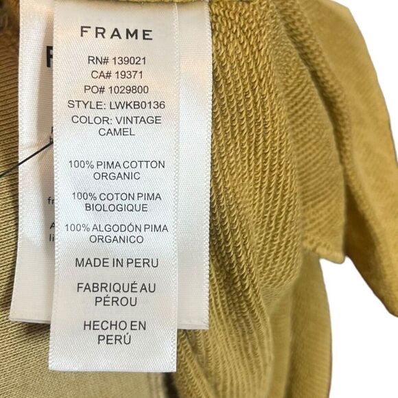 FRAME Easy Sweat Jogger Pants Vintage Camel Women’s Size Medium Organic Cotton - Picture 11 of 13